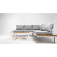 Hoek Loungeset - Madeira - Aluminium - Frost White - Datho Outdoor