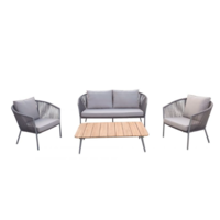 Loungeset - Reims - Lichtgrijs - Rope - The Outsider