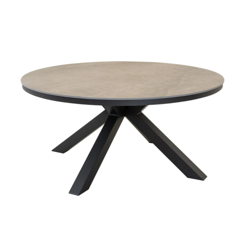 Lesli Living  Ronde Tuintafel Davos - Ø158 cm - Keramisch Glas - Lesli Living