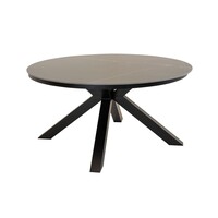 Ronde Tuintafel Portoro - Ø158 cm - Keramisch Glas - Lesli Living