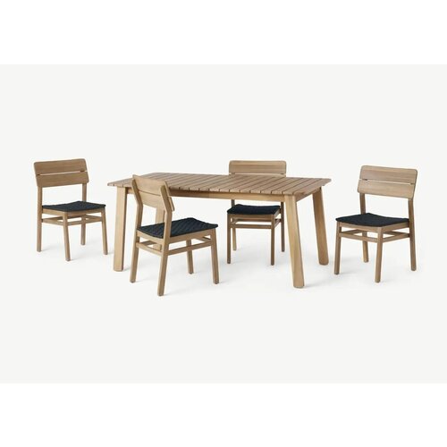 The Outsider Tuintafel Dining set - Javea - Tafel + 4 stoelen - Acaciahout/Rope - The Outsider The Outsider Tuintafel Dining set - Javea - Tafel + 4 stoelen - Acaciahout/Rope - The Outsider
