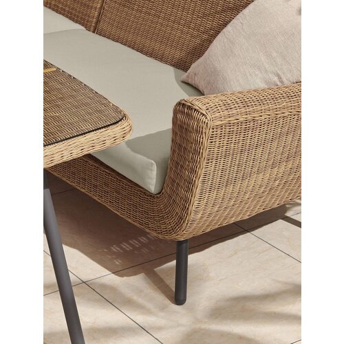 The Outsider Hoek Lounge Diningset - Jonah - Wicker - Naturel - The Outsider