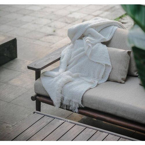 The Outsider Hoek Loungeset - Laruna - Acaciahout - Vintage Bruin /  Wit - The Outsider