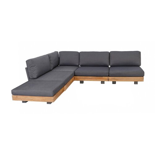 The Outsider Hoek Loungeset - Los Angeles - Donkergrijs - Acacia - The Outsider The Outsider Hoek Loungeset - Los Angeles - Donkergrijs - Acacia - The Outsider