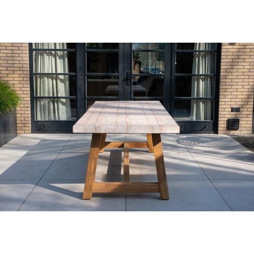The Outsider Dining Tuintafel - Veltis - Marmer Travertin Look - 250 cm - The Outsider