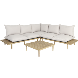 The Outsider Hoek Loungeset - Phoenix - Acaciahout - Off White - The Outsider