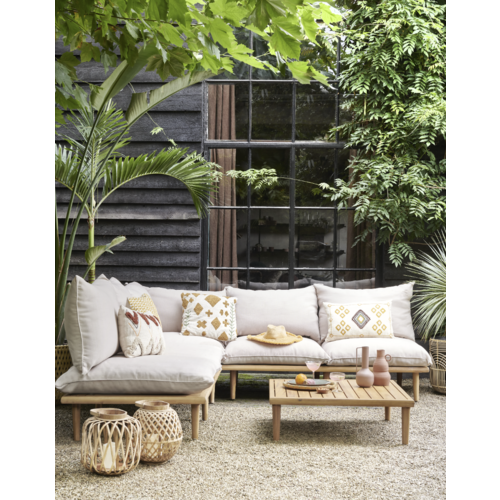 The Outsider Hoek Loungeset - Phoenix - Acaciahout - Off White - The Outsider The Outsider Hoek Loungeset - Phoenix - Acaciahout - Off White - The Outsider