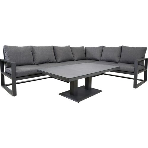 Lesli Living  Hoek Loungeset - Pina Colada - Negro - Antraciet - Lesli Living