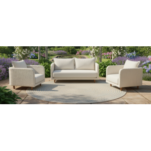 Baratti Loungeset - Stoel bank - Nayan - Wicker - Off White - Baratti