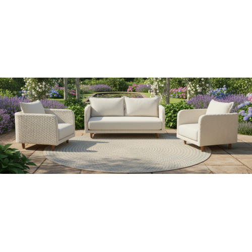 Baratti Loungeset - Stoel bank - Nayan - Wicker - Off White - Baratti Baratti Loungeset - Stoel bank - Nayan - Wicker - Off White - Baratti