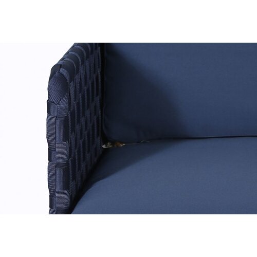 Baratti Stoel-Bank loungeset - Kolbe  - 3-delig - Navy Blue - Baratti