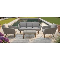 Stoel-bank Loungeset - Mire - Wicker - Antraciet - Baratti