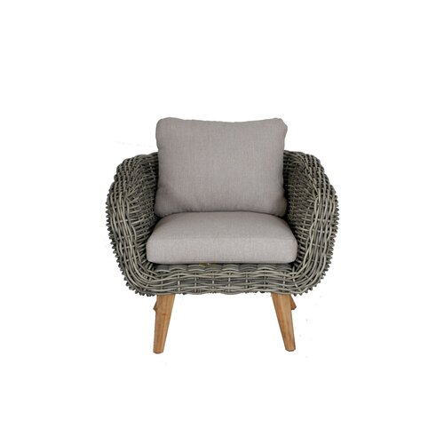 Baratti Stoel-bank Loungeset - Serrano- Wicker - Antraciet - Baratti