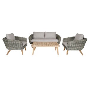 Baratti Stoel-bank Loungeset - Serrano- Wicker - Antraciet - Baratti