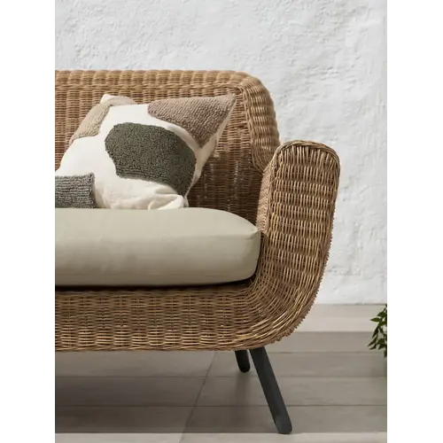 The Outsider Lounge Tuinbank - Jonah - 3 Zits - Wicker - Naturel - The Outsider