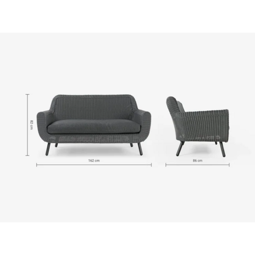 The Outsider Lounge Tuinbank - Jonah - 2 zits - Antraciet - Wicker - The Outsider The Outsider Lounge Tuinbank - Jonah - 2 zits - Antraciet - Wicker - The Outsider