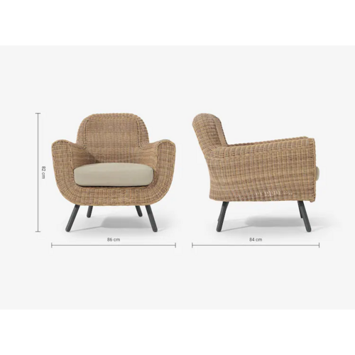 The Outsider Lounge Tuinstoel - Jonah - Rotan - Wicker - Naturel - The Outsider