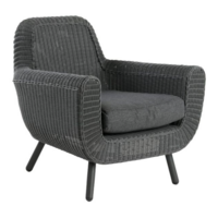 Lounge Tuinstoel - Jonah - Wicker - Antraciet - The Outsider