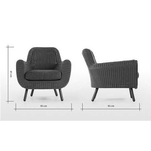 The Outsider Lounge Tuinstoel - Jonah - Wicker - Antraciet - The Outsider