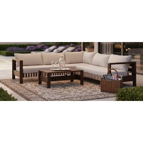 The Outsider Hoek Loungeset - Zambra - Corner - Wit - Acacia - The Outsider