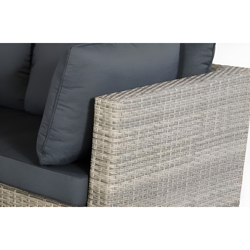 Baratti Hoek Loungeset Amalia - Antraciet & Grijs - Wicker - Baratti