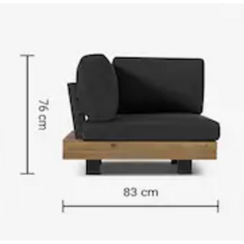 The Outsider Hoek Loungeset - Los Angeles - Antraciet - Acacia - The Outsider
