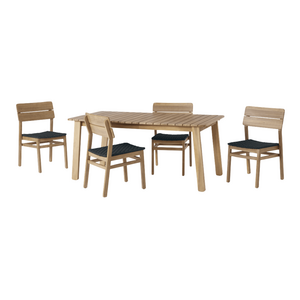 The Outsider Tuintafel Dining set - Javea - Tafel + 4 stoelen - Acaciahout/Rope - The Outsider