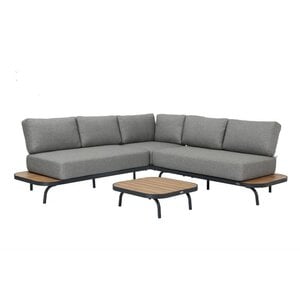The Outsider Hoek loungeset Thomas | Antraciet | Acacia & Aluminium | The Outsider