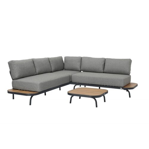 The Outsider Hoek loungeset Thomas | Antraciet | Acacia & Aluminium | The Outsider