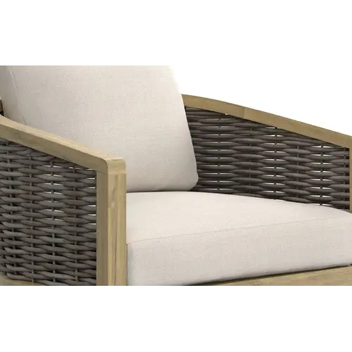The Outsider Stoel-Bank Loungeset Parkside | 5-zits | Wicker & Acaciahout | The Outsider