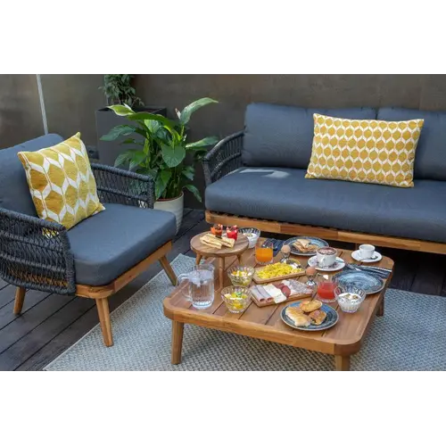 Baratti Stoel-Bank Loungeset Maui | Antraciet | Rope & Aluminium | Baratti