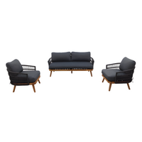 Stoel-Bank Loungeset Maui | Antraciet | Rope & Aluminium | Baratti