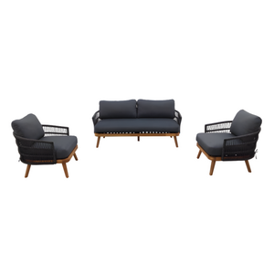 Baratti Stoel-Bank Loungeset Maui | Antraciet | Rope & Aluminium | Baratti