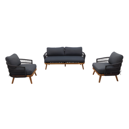 Baratti Stoel-Bank Loungeset Maui | Antraciet | Rope & Aluminium | Baratti