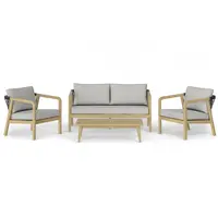 Stoel-Bank Loungeset Palmetto | 4-zits | Rope & Acaciahout | The Outsider