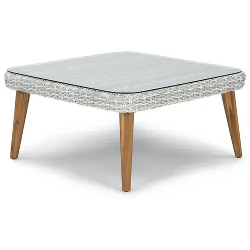 Baratti Hoek Loungeset Maartje - Lichtgrijs - Wicker / Acaciahout - Baratti Baratti Hoek Loungeset Maartje - Lichtgrijs - Wicker / Acaciahout - Baratti