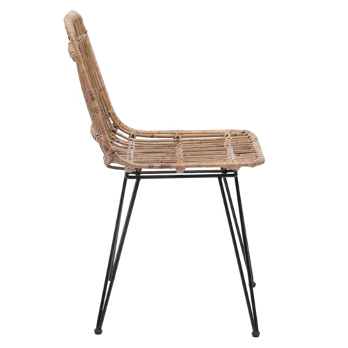 The Outsider Dining tuinstoel - Flamingo - Wicker - Aluminium - Zwart - The Outsider The Outsider Dining tuinstoel - Flamingo - Wicker - Aluminium - Zwart - The Outsider