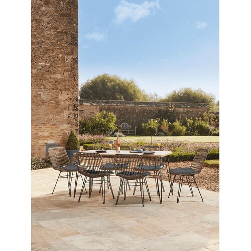 The Outsider Dining tuinstoel - Flamingo - Wicker - Aluminium - Zwart - The Outsider The Outsider Dining tuinstoel - Flamingo - Wicker - Aluminium - Zwart - The Outsider