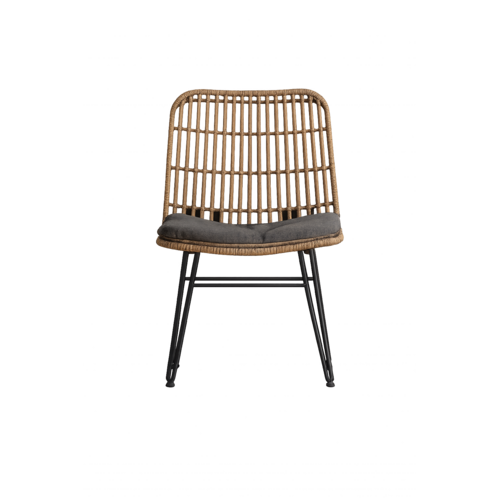 The Outsider Dining tuinstoel - Flamingo - Wicker - Aluminium - Zwart - The Outsider The Outsider Dining tuinstoel - Flamingo - Wicker - Aluminium - Zwart - The Outsider