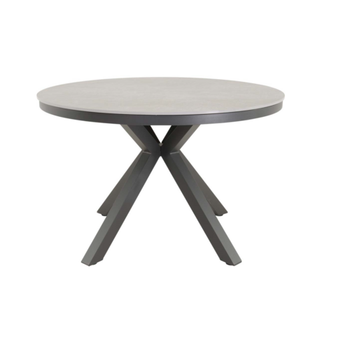 Lesli Living Ronde Tuintafel Davos - Ø118 cm - Keramisch Glas - Lesli Living Lesli Living Ronde Tuintafel Davos - Ø118 cm - Keramisch Glas - Lesli Living