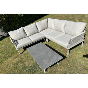 DATHO OUTDOOR Hoek Loungeset - Trino - Aluminium - Datho Outdoor - Beige DATHO OUTDOOR Hoek Loungeset - Trino - Aluminium - Datho Outdoor - Beige