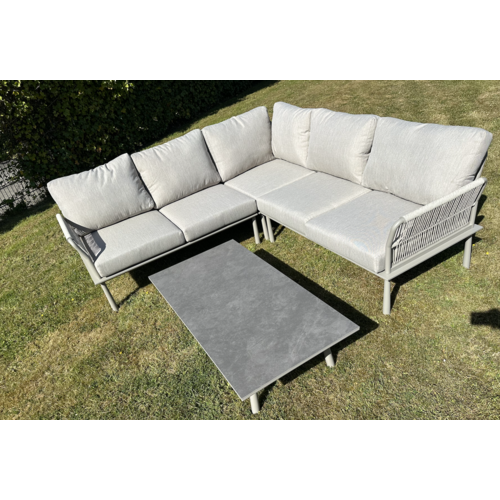 DATHO OUTDOOR Hoek Loungeset - Trino - Aluminium - Datho Outdoor - Beige DATHO OUTDOOR Hoek Loungeset - Trino - Aluminium - Datho Outdoor - Beige