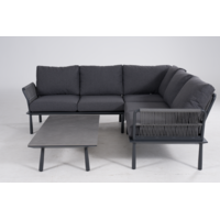 Hoek Loungeset - Trino - Aluminium - Datho Outdoor - Antraciet