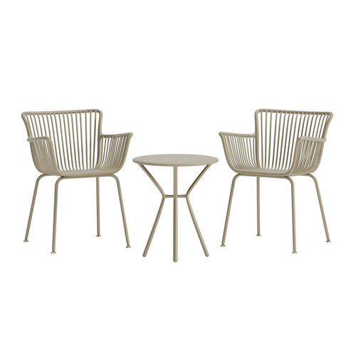 The Outsider Balkonset-Levi-3-Delig-Beige-Staal-60cm-The-Outsider The Outsider Balkonset-Levi-3-Delig-Beige-Staal-60cm-The-Outsider