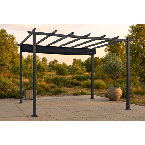 The Outsider Pergola Eva - Zwart - Aluminium - 295x295cm - The Outsider The Outsider Pergola Eva - Zwart - Aluminium - 295x295cm - The Outsider