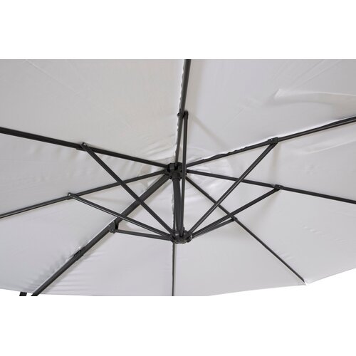 The Outsider Ronde Zweefparasol - Fleur - 3m - Zwart/wit - The Outsider