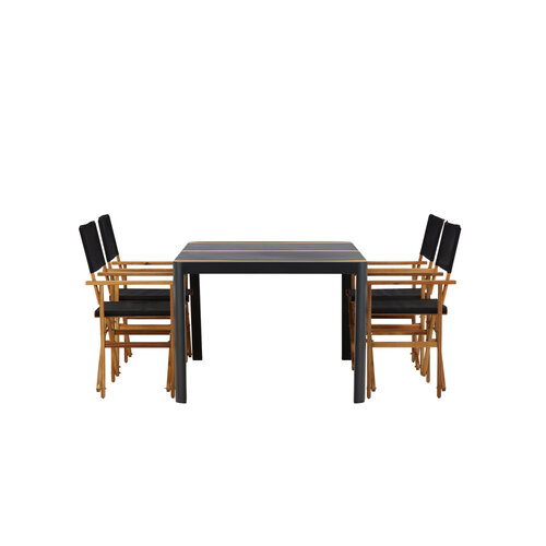 The Outsider Dining Tuintafel - Pim - 150cm - plus 4 Regisseursstoelen - The Outsider The Outsider Dining Tuintafel - Pim - 150cm - plus 4 Regisseursstoelen - The Outsider