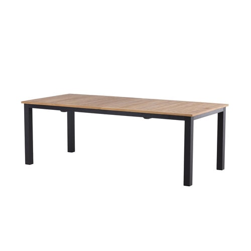 The Outsider Uitschuifbare Tuintafel - Ruben - 225-320cm - Teak - Zwart - Outsider The Outsider Uitschuifbare Tuintafel - Ruben - 225-320cm - Teak - Zwart - Outsider