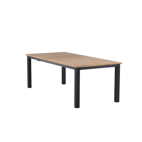 The Outsider Uitschuifbare Tuintafel - Ruben - 225-320cm - Teak - Zwart - Outsider The Outsider Uitschuifbare Tuintafel - Ruben - 225-320cm - Teak - Zwart - Outsider