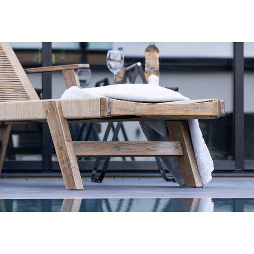 The Outsider Ligbed - Gijs - Beige – Acaciahout- Rope - The Outsider